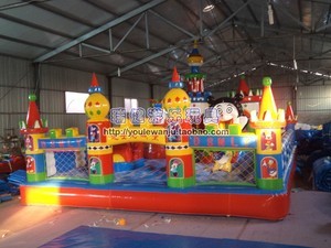 兒童迪士尼充氣城堡大中型蹦蹦床樂園玩具室外游樂淘氣堡氣墊滑梯